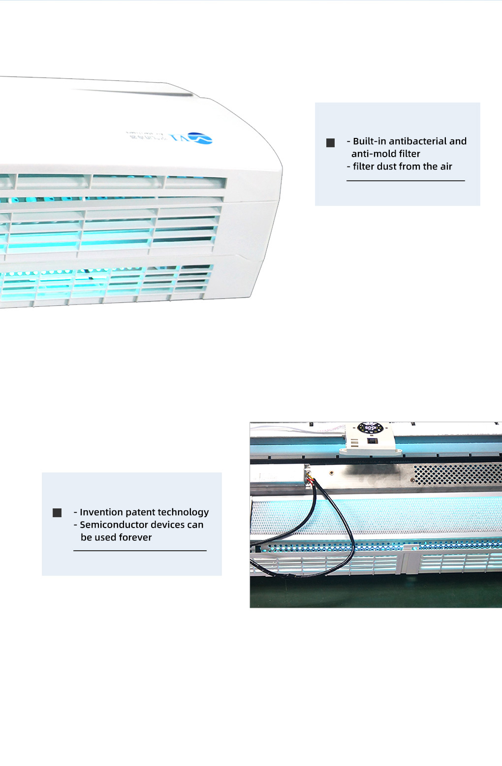 UV Wall Mounted Air Purifier and Disinfector